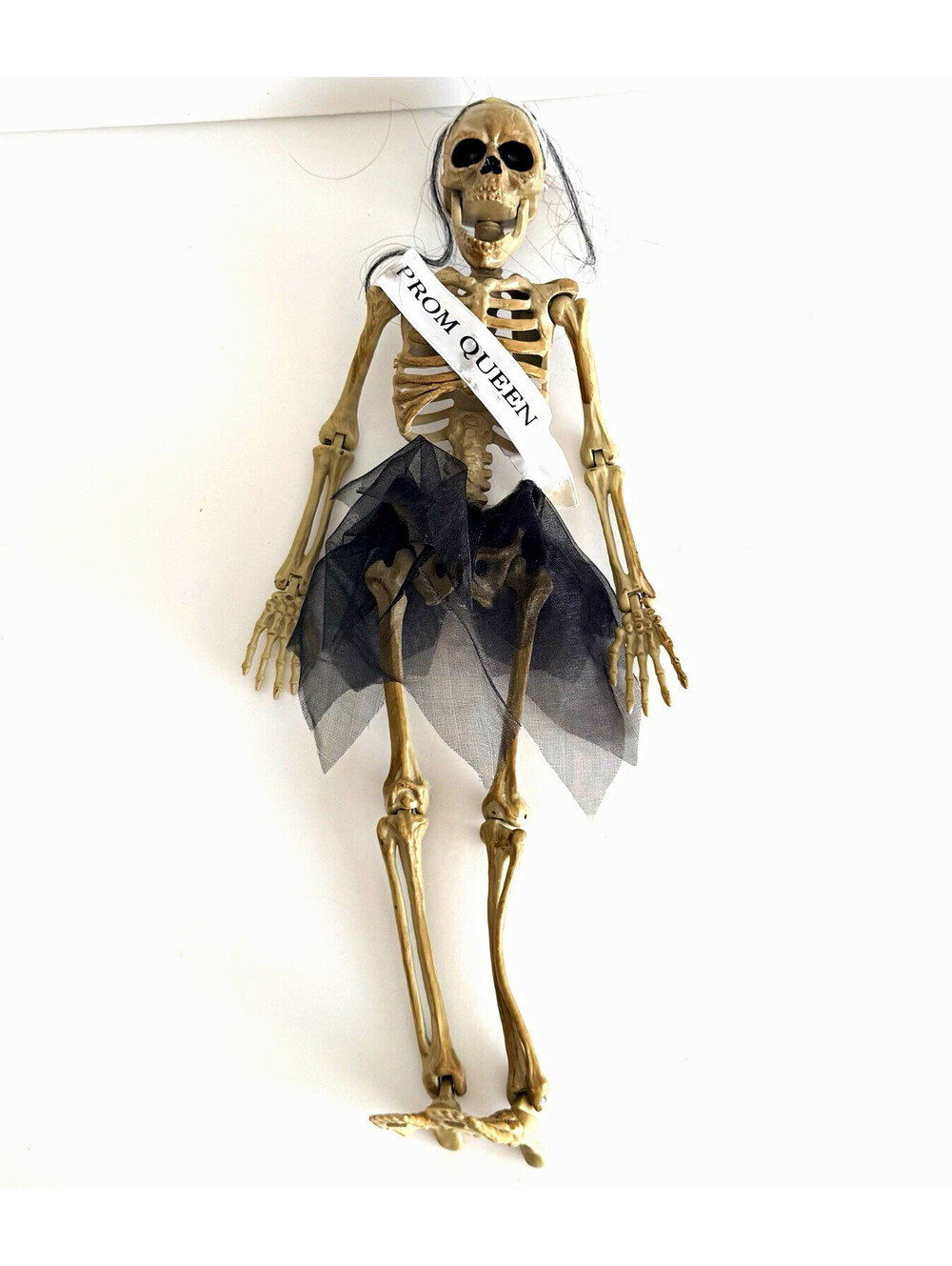 Holiday Home 16” Prom Queen Skeleton Halloween Hanging Decor Posable